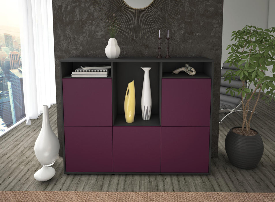 Highboard Sarina, Lila Front (136x108x35cm) - Dekati GmbH