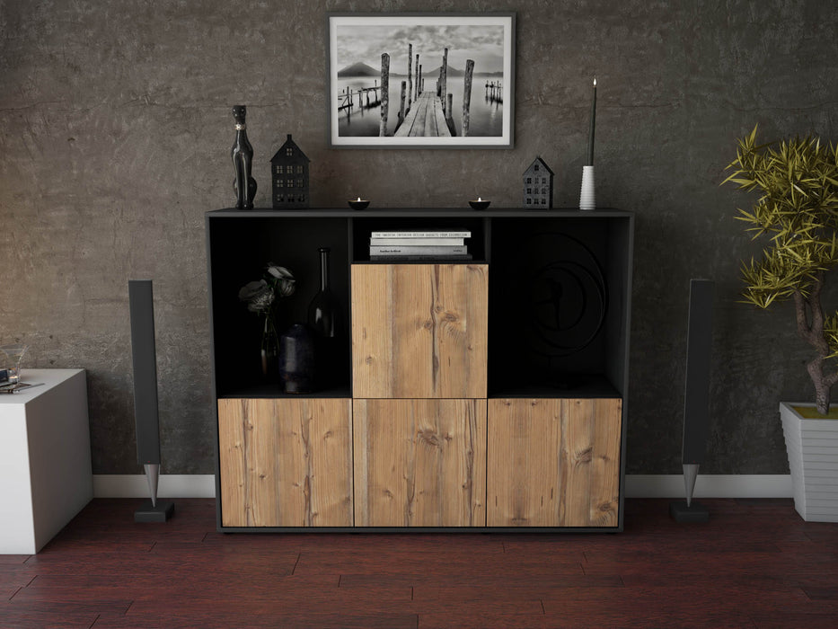 Highboard Saskia, Pinie Front (136x108x35cm) - Dekati GmbH