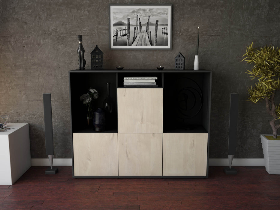 Highboard Saskia, Zeder Front (136x108x35cm) - Dekati GmbH