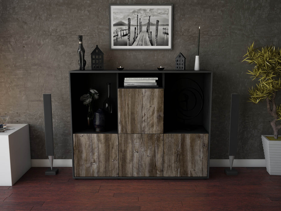 Highboard Saskia, Treibholz Front (136x108x35cm) - Dekati GmbH