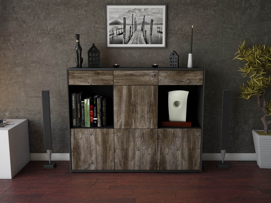 Highboard Selena, Treibholz Front (136x108x35cm) - Dekati GmbH