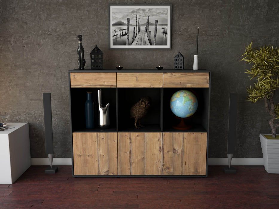 Highboard Selina, Pinie Front (136x108x35cm) - Dekati GmbH