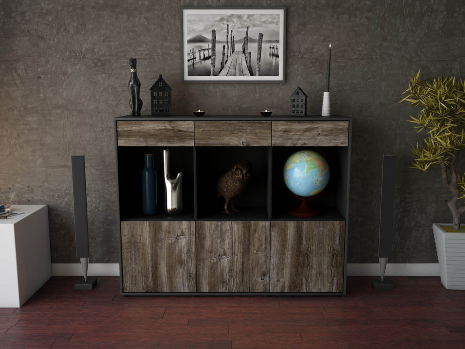 Highboard Selina, Treibholz Front (136x108x35cm) - Dekati GmbH