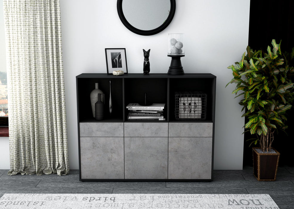 Highboard Selma, Beton Front (136x108x35cm) - Dekati GmbH