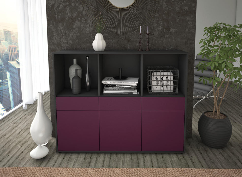 Highboard Selma, Lila Front (136x108x35cm) - Dekati GmbH