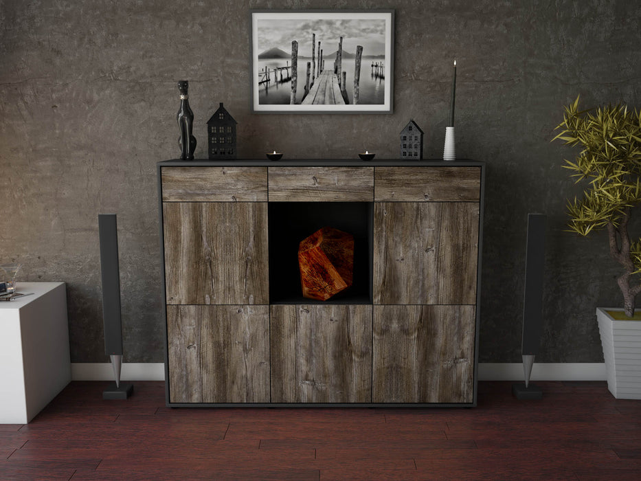 Highboard Serafina, Treibholz Front (136x108x35cm) - Dekati GmbH