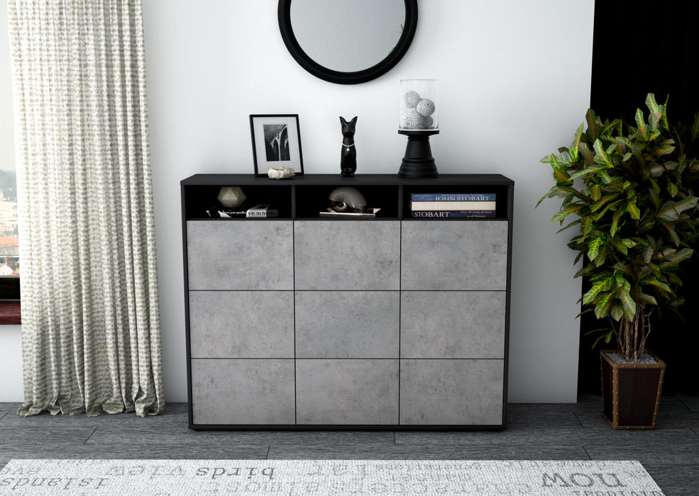 Highboard Sofia, Beton Front (136x108x35cm) - Dekati GmbH