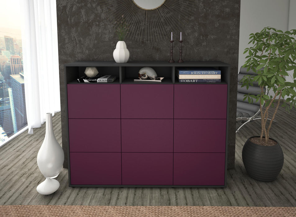 Highboard Sofia, Lila Front (136x108x35cm) - Dekati GmbH