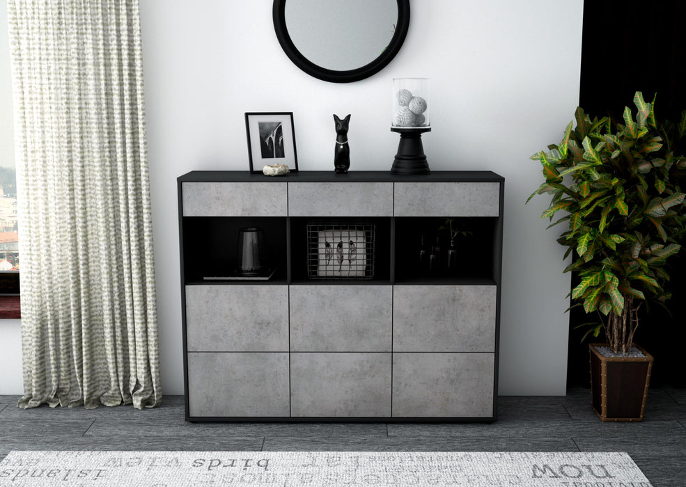 Highboard Stella, Beton Front (136x108x35cm) - Dekati GmbH