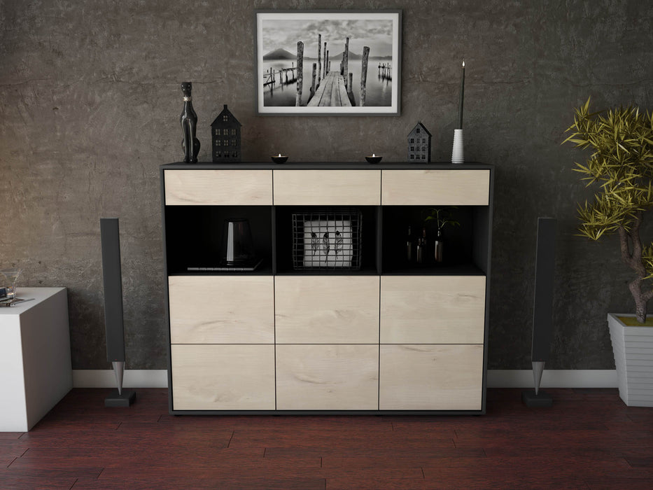 Highboard Stella, Zeder Front (136x108x35cm) - Dekati GmbH