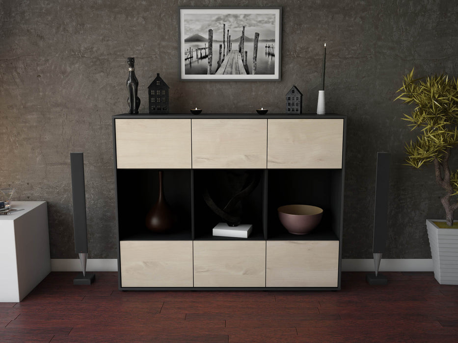 Highboard Suna, Zeder Front (136x108x35cm) - Dekati GmbH