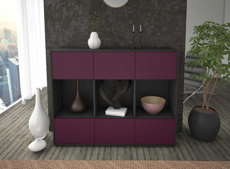 Highboard Suna, Lila Front (136x108x35cm) - Dekati GmbH