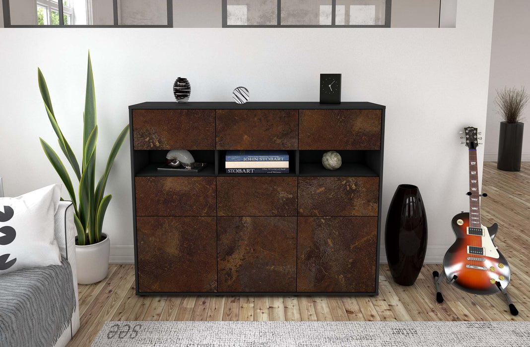 Highboard Teresa, Rost Front (136x108x35cm) - Dekati GmbH