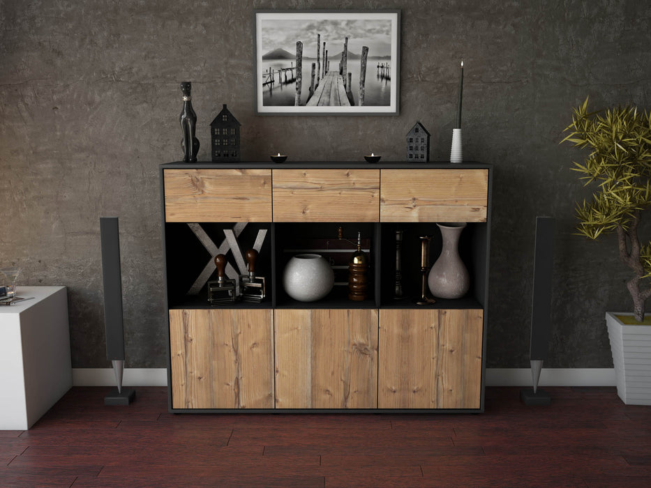 Highboard Tessa, Pinie Front (136x108x35cm) - Dekati GmbH