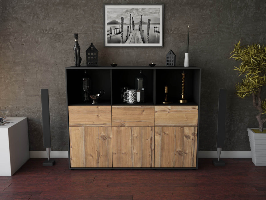 Highboard Theresia, Pinie Front (136x108x35cm) - Dekati GmbH