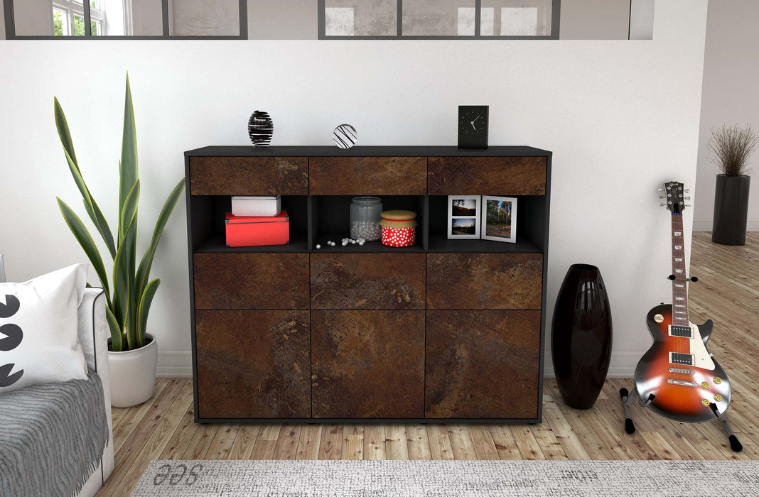 Highboard Tina, Rost Front (136x108x35cm) - Dekati GmbH