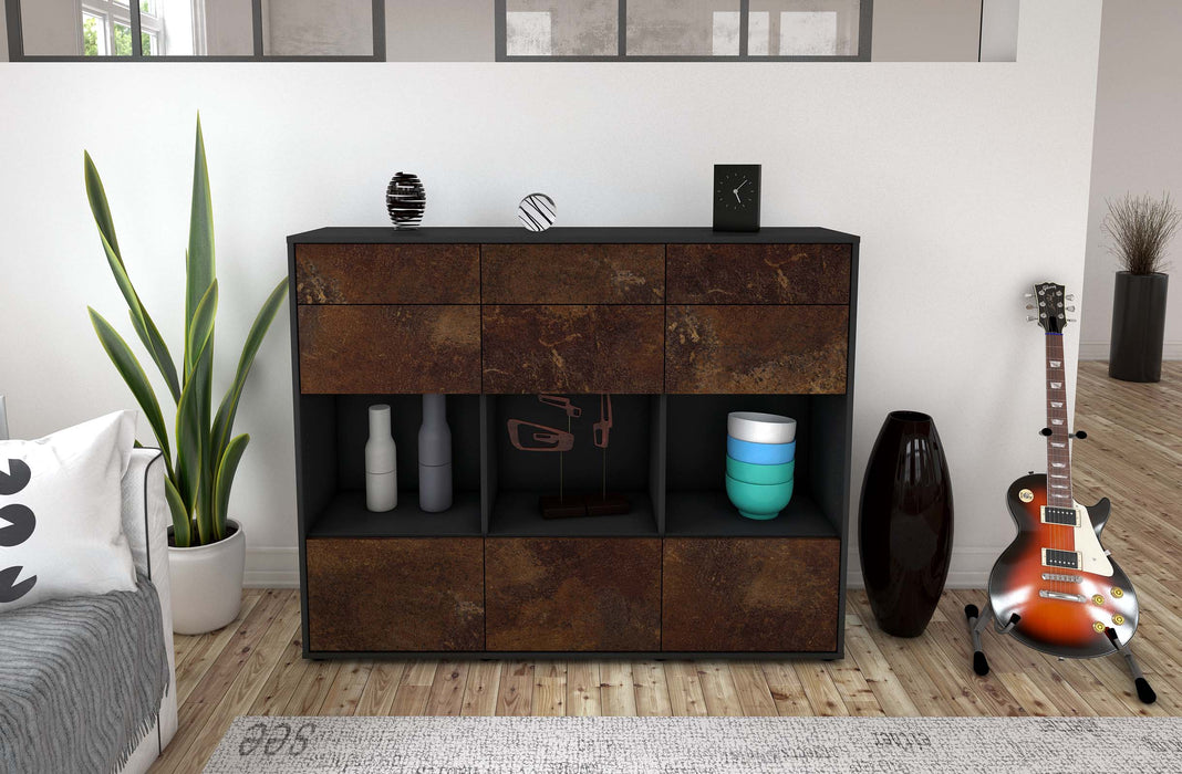 Highboard Tonja, Rost Front (136x108x35cm) - Dekati GmbH