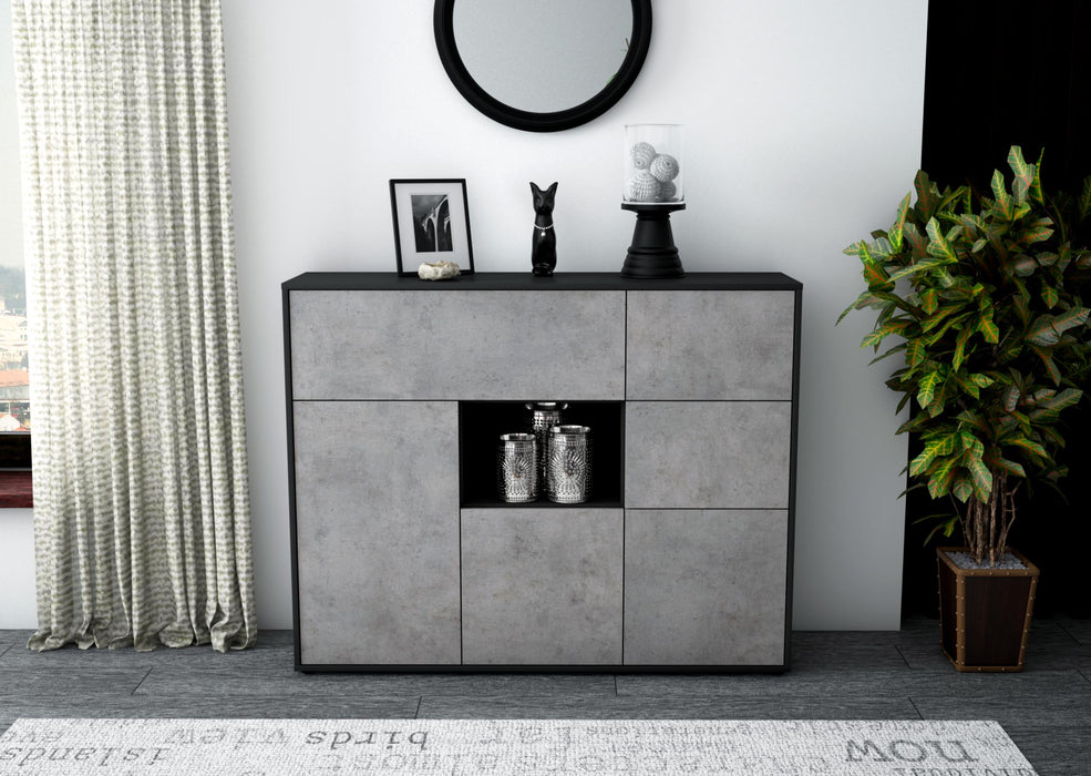 Highboard Verena, Beton Front (136x108x35cm) - Dekati GmbH