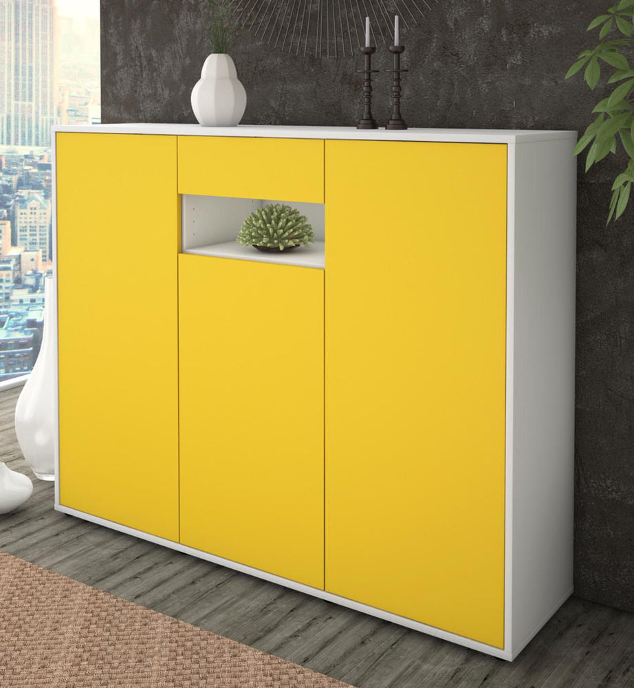 Highboard Madalena, Gelb Studio (136x108x35cm) - Dekati GmbH