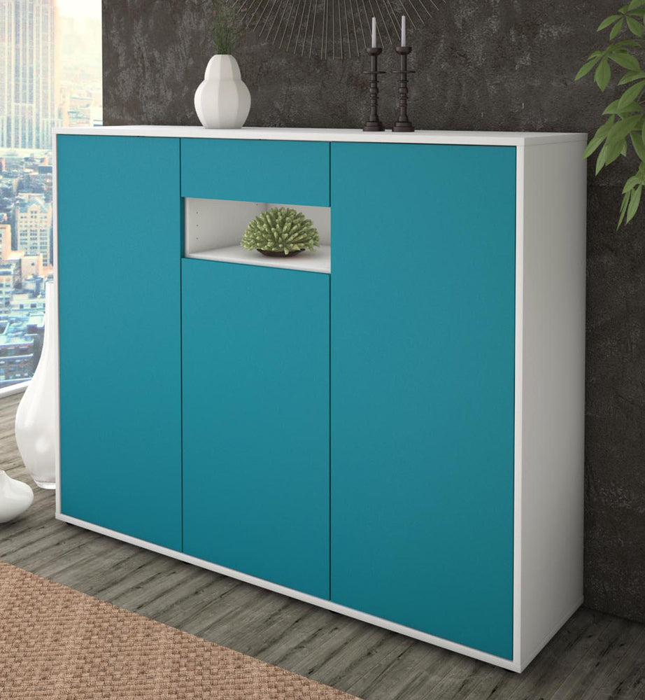 Highboard Madalena, Türkis Studio (136x108x35cm) - Dekati GmbH