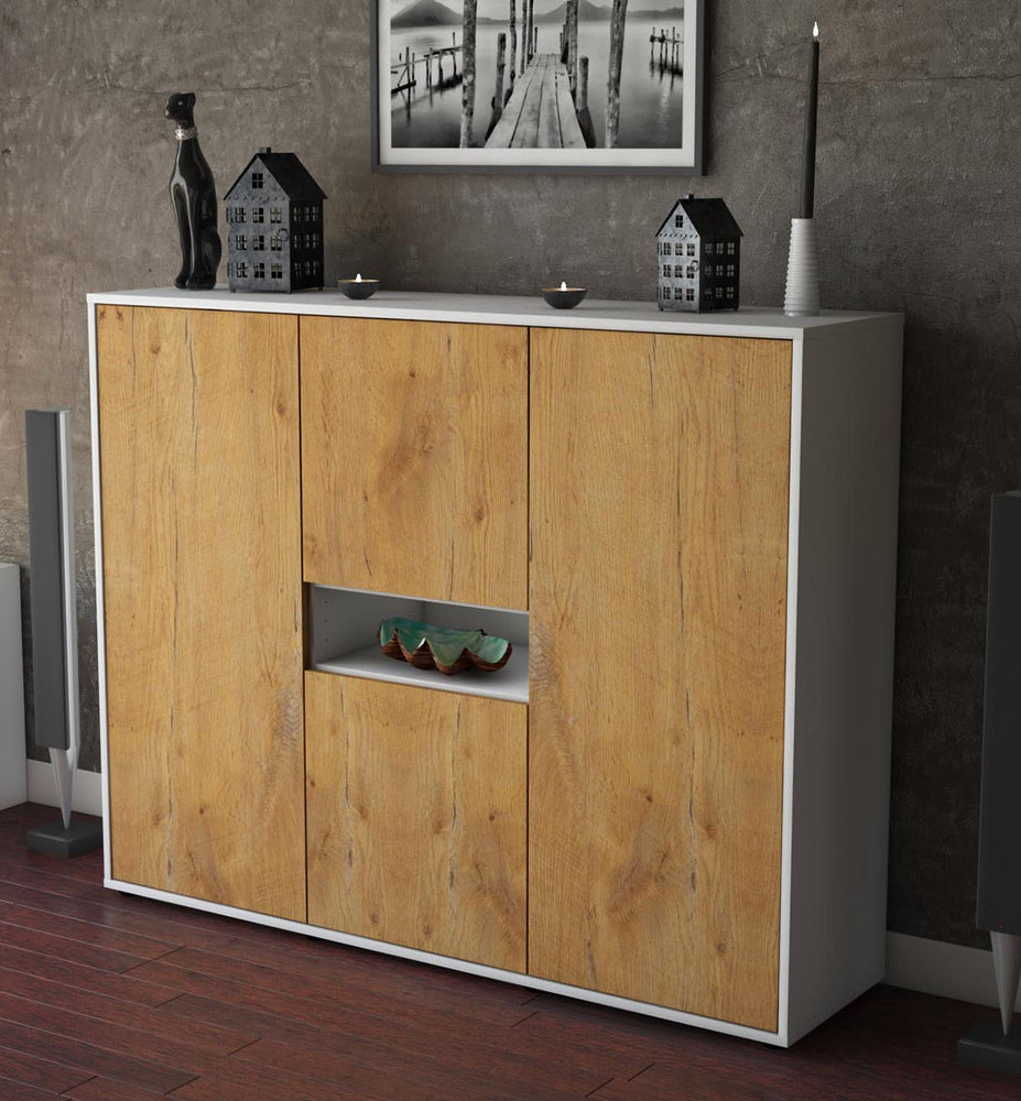 Highboard Maila, Eiche Studio (136x108x35cm) - Dekati GmbH