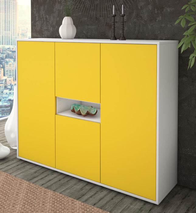 Highboard Maila, Gelb Studio (136x108x35cm) - Dekati GmbH