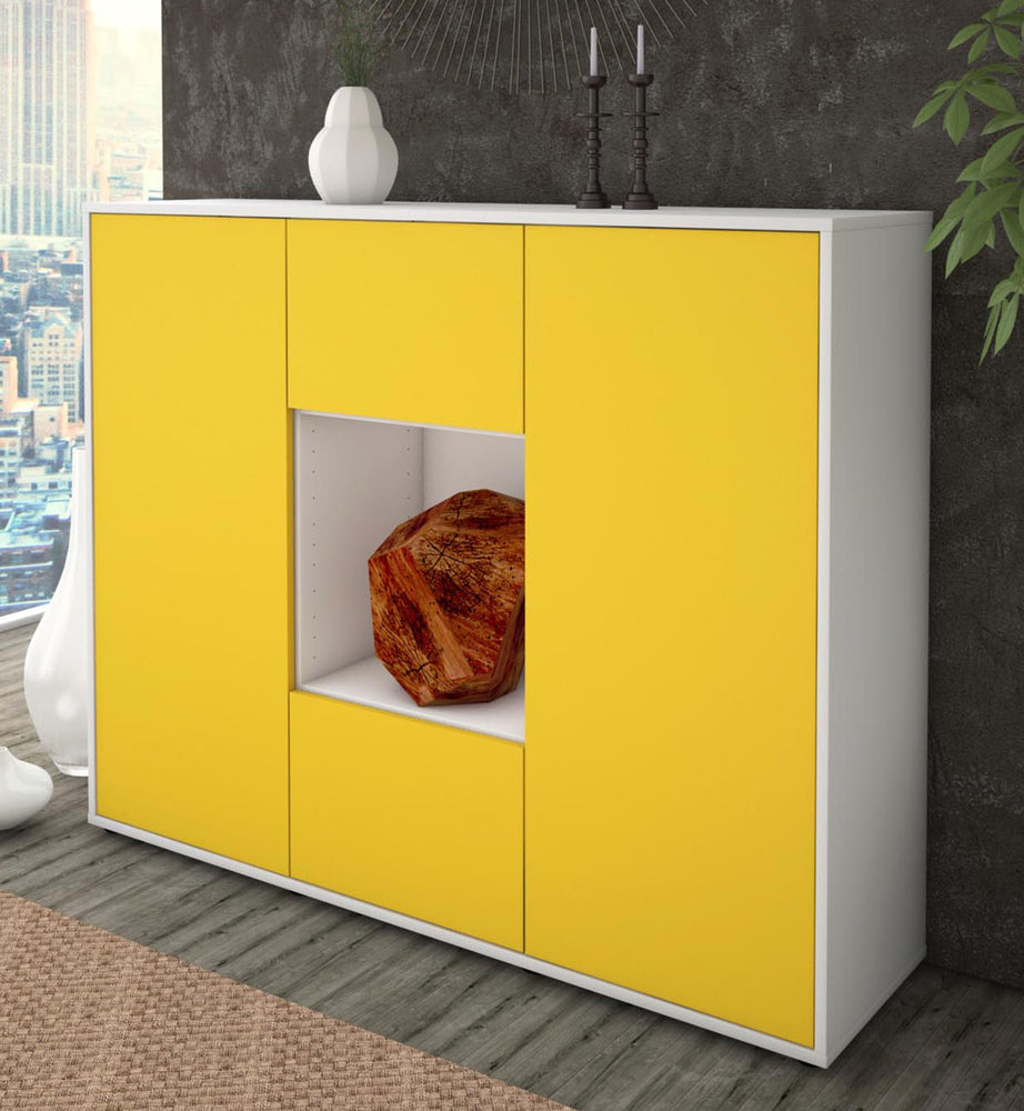 Highboard Mali, Gelb Studio (136x108x35cm) - Dekati GmbH