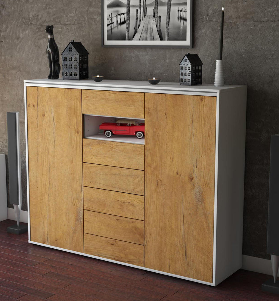 Highboard Mara, Eiche Studio (136x108x35cm) - Dekati GmbH