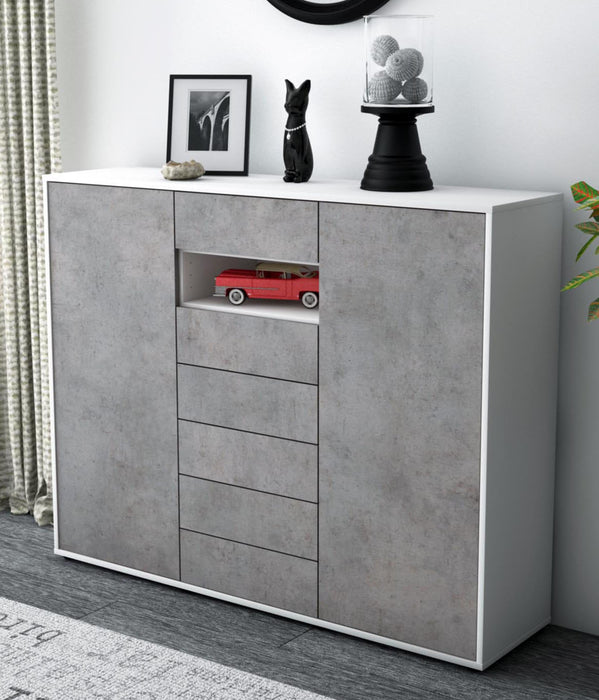 Highboard Maria, Beton Studio (136x108x35cm) - Dekati GmbH