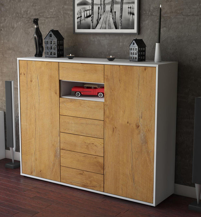 Highboard Maria, Eiche Studio (136x108x35cm) - Dekati GmbH