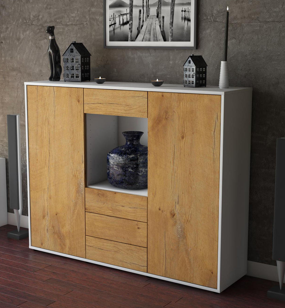 Highboard Mariella, Eiche Studio (136x108x35cm) - Dekati GmbH