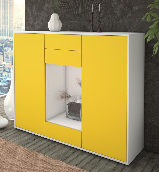 Highboard Marika, Gelb Studio (136x108x35cm) - Dekati GmbH