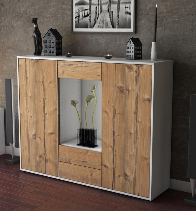 Highboard Marilena, Pinie Studio (136x108x35cm) - Dekati GmbH