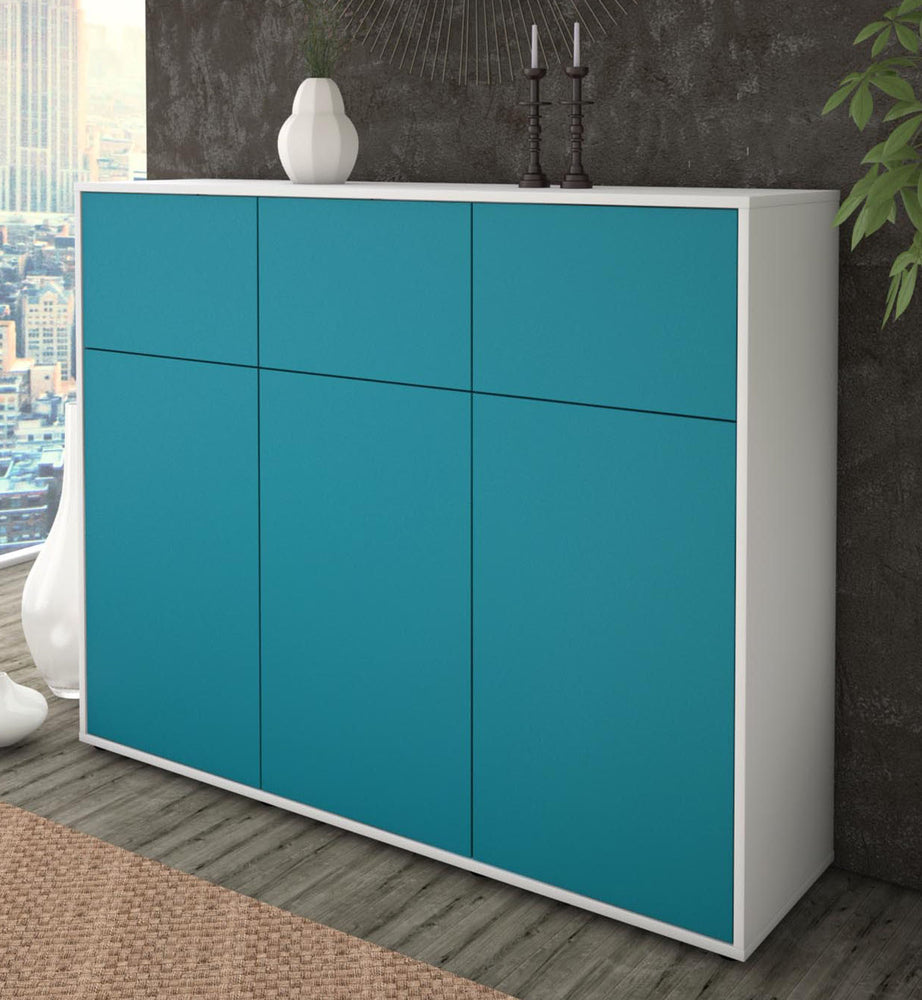 Highboard Marisa, Türkis Studio (136x108x35cm) - Dekati GmbH