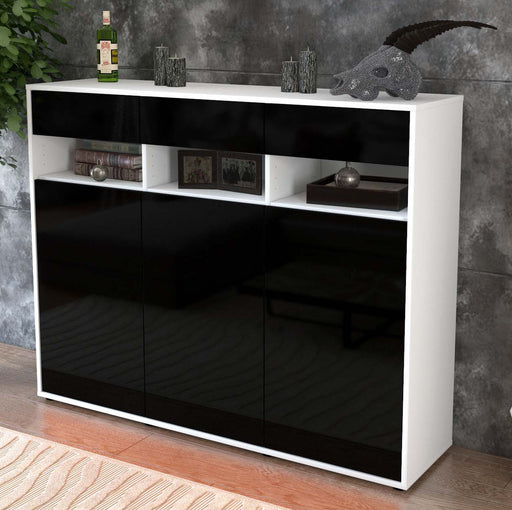 Highboard Marlene, Schwarz Studio (136x108x35cm) - Dekati GmbH