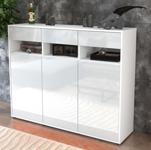 Highboard Marlene, Weiß Studio (136x108x35cm) - Dekati GmbH