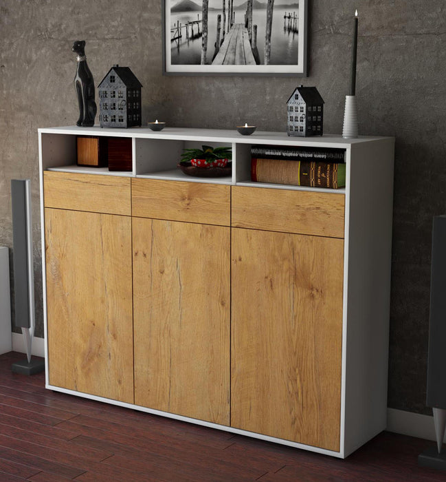 Highboard Marta, Eiche Studio (136x108x35cm) - Dekati GmbH