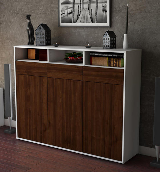 Highboard Marta, Walnuss Studio (136x108x35cm) - Dekati GmbH