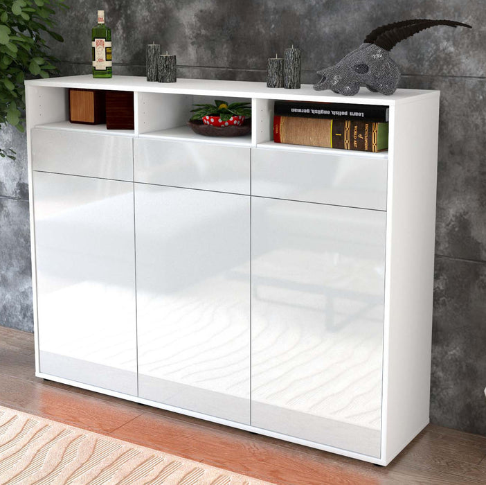 Highboard Marta, Weiß Studio (136x108x35cm) - Dekati GmbH