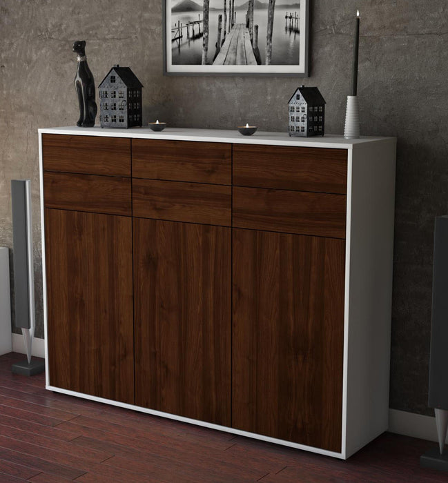 Highboard Martina, Walnuss Studio (136x108x35cm) - Dekati GmbH