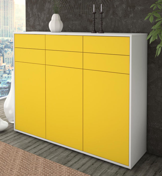 Highboard Martina, Gelb Studio (136x108x35cm) - Dekati GmbH