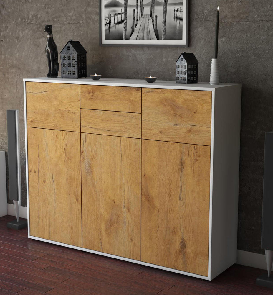 Highboard Matea, Eiche Studio (136x108x35cm) - Dekati GmbH