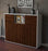 Highboard Melanie, Walnuss Studio (136x108x35cm) - Dekati GmbH