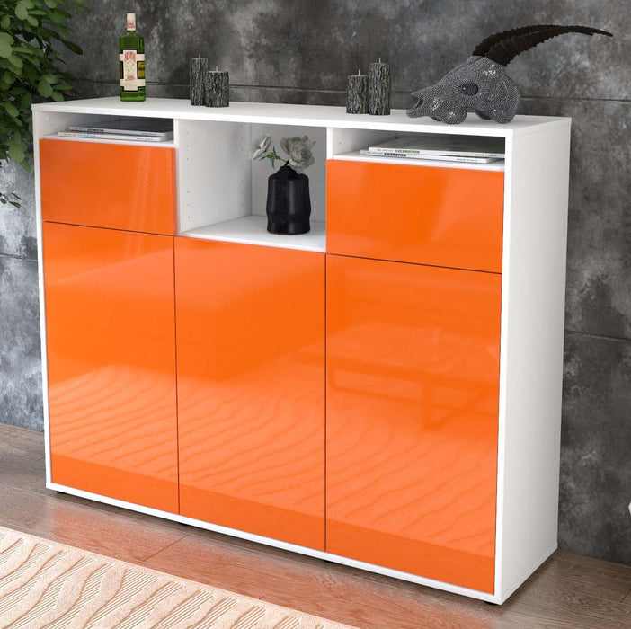 Highboard Melena, Orange Studio (136x108x35cm) - Dekati GmbH