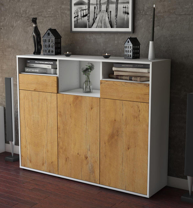 Highboard Melina, Eiche Studio (136x108x35cm) - Dekati GmbH