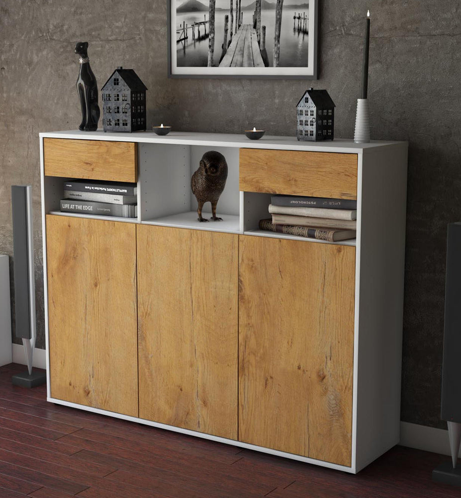 Highboard Mena, Eiche Studio (136x108x35cm) - Dekati GmbH