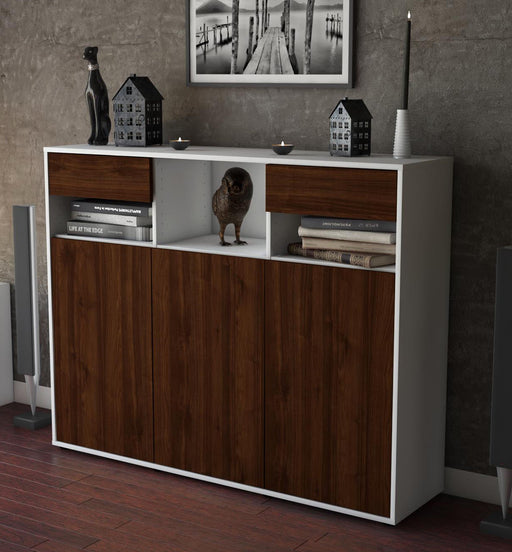 Highboard Mena, Walnuss Studio (136x108x35cm) - Dekati GmbH