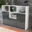 Highboard Mia, Grau Studio (136x108x35cm) - Dekati GmbH