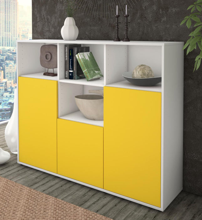 Highboard Mia, Gelb Studio (136x108x35cm) - Dekati GmbH