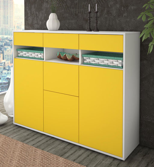 Highboard Michaela, Gelb Studio (136x108x35cm) - Dekati GmbH